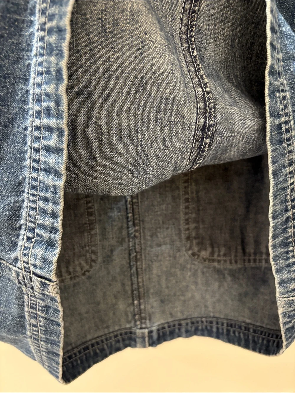 Vtg 90s EXP Jeans by Express Denim Jumper Dress Mini XS Hong Kong Tag